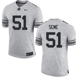 NCAA Ohio State Buckeyes Men's #51 Nick Seme Gray Nike Football College Jersey YPU3845TC